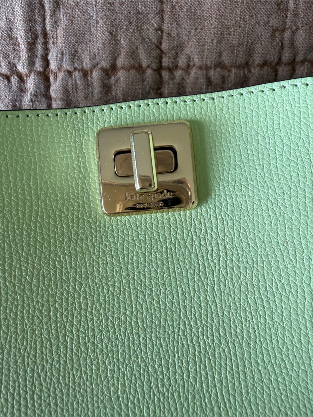 kate spade mint green top-handle crossbody bag with gold hardware - Picture 2 of 5